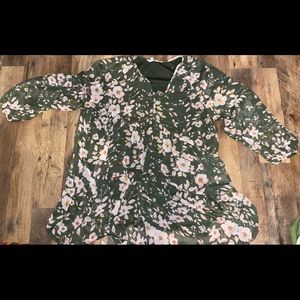 green dress, brand is time and tru, and the size is XL